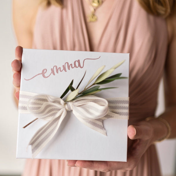 Personalized Bridesmaids Proposal Gift Box with Custom Name - Little Flower Soap Co