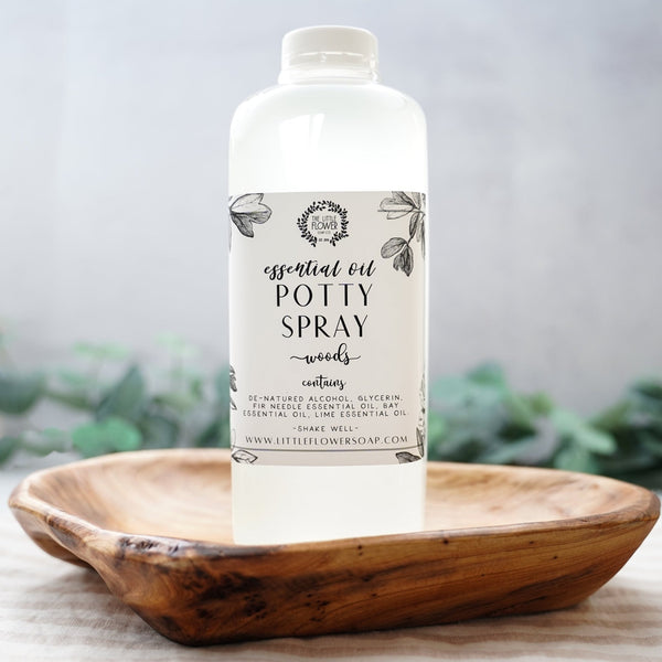 Potty Spray - Shit in the Woods - Little Flower Soap CoDirty Santafunny stocking stuffersGift for DadStocking Stuffer