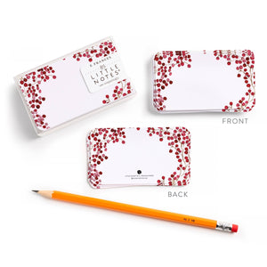 Red Berries Little Notes - 85 mini Notecards - Little Flower Soap CoChristmaschristmas boxchristmas decorGreeting Card