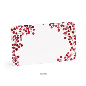 Red Berries Little Notes - 85 mini Notecards - Little Flower Soap CoChristmaschristmas boxchristmas decorGreeting Card