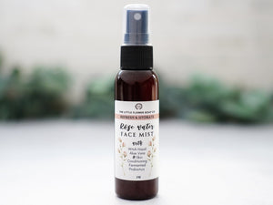 Rose Water Face Mist – Hydrating & Refreshing Facial Spray with Witch Hazel, Aloe Vera & Fermented Probiotics | Natural Skin Toner & Hydrosol Mist 2oz - Little Flower Soap Co