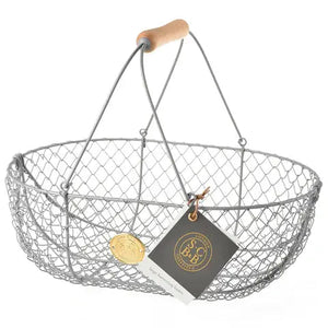 SC Large Harvest Basket - Grey - Little Flower Soap Co