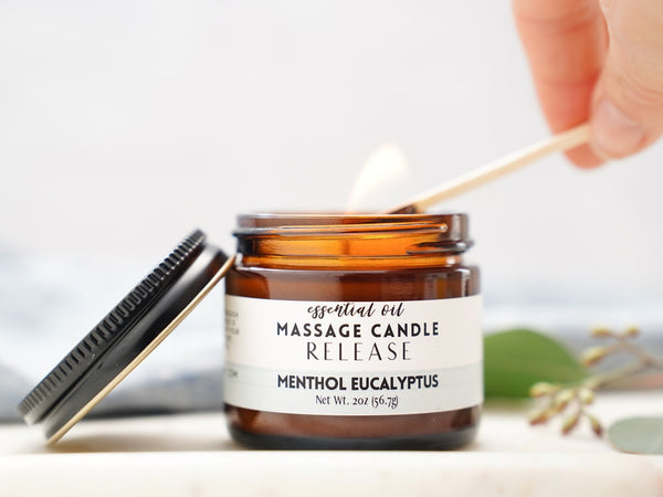 Serene Massage Oil Candle - Vetiver, Cardamom with Black Pepper & Vanilla - Little Flower Soap Co