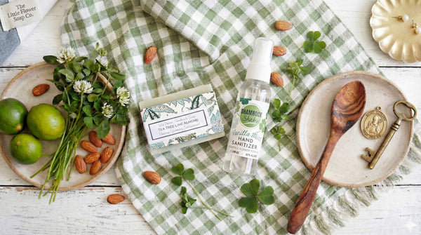 Shamrock Shake Hand Sanitizer - 2oz Vanilla Mint Scent - Little Flower Soap Co80% alcoholAlcohol based hand sanitizerantibacterial spraysHand Sanitizer