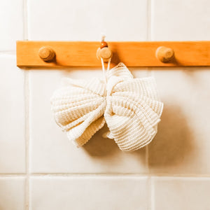 Shower Pouf | Ramie Exfoliating Sponge - Little Flower Soap Co