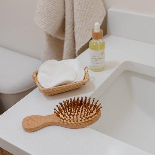 Small Bamboo Hairbrush - zero waste - Little Flower Soap Co