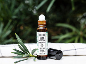 Small Outdoorsy Gift Set - Natural Bug Spray, Candle and Itch Relief Roll on - Little Flower Soap Co