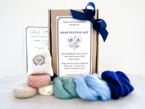 Soap Felting Kit - DIY Wool wrapped soap - Little Flower Soap Co