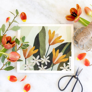 Swedish Dishcloth - Happy Lilies - Little Flower Soap Co