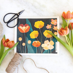 Swedish Dishcloth - Poppy Fields - Little Flower Soap Co