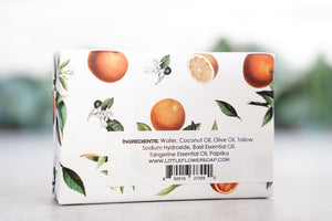 Tangerine Basil - Large Bar Soap 6oz - Little Flower Soap Co