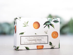 Tangerine Basil - Large Bar Soap 6oz - Little Flower Soap Co