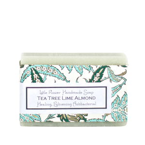 Tea Tree Lime Almond - Handmade Bar Soap - Little Flower Soap CoArtisan soapBar Soapbest hand soapBar Soap