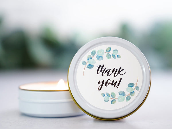 Thank You small candle and lip balm gift - Little Flower Soap Co