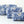 Load image into Gallery viewer, Travel make - up organizer bag - Set of 3 Indigo batik floral - Little Flower Soap Coblock printhandmadeindigobag
