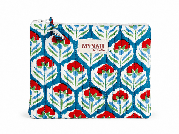 Tulip Farm Quilted Coin Pouch - Little Flower Soap Cocosmetic bagcosmetic casecosmetic pouchbag