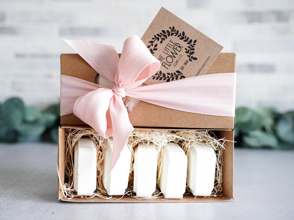Valentine's Day Shower Steamers - Menthol Peppermint Essential Oil Gift set of 5 - Little Flower Soap Co