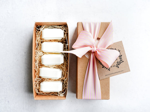 Valentine's Day Shower Steamers - Menthol Peppermint Essential Oil Gift set of 5 - Little Flower Soap Co