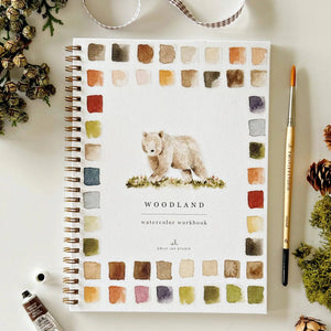 Woodland watercolor workbook - Little Flower Soap Coanimalbeginner watercolor kitemily lexart supplies