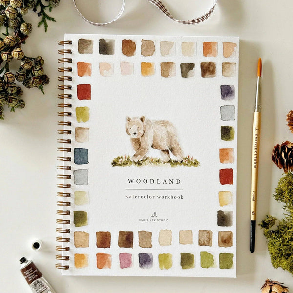 Woodland watercolor workbook - Little Flower Soap Coanimalbeginner watercolor kitemily lexart supplies
