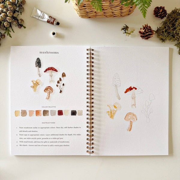 Woodland watercolor workbook - Little Flower Soap Coanimalbeginner watercolor kitemily lexart supplies