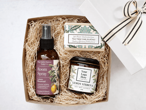 Your Logo Citrus Gift Box | Candle, Room Spray & Soap - Little Flower Soap Cocorporate gift