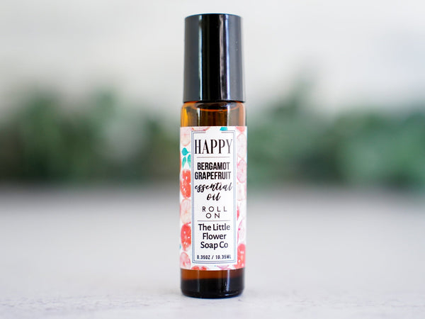HAPPY - Bergamot Grapefruit Essential Oil Roll-on Aromatherapy