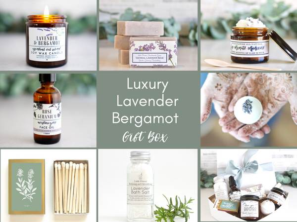 Luxurious Lavender Bergamot Self Care Gift Box - Mother's Day gift for Mom