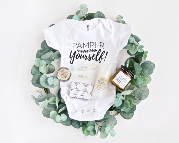 Pregnancy Care Package - Natural Spa Gift and Pamper Yourself onesie
