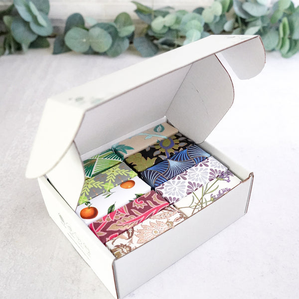 Gift Box of 10 Artisan Essential Oil Soaps - Handmade Natural Bar Soap