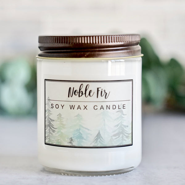 Balance and Uplift Essential Oil - 8oz Soy Wax Candle - Little Flower Soap Co