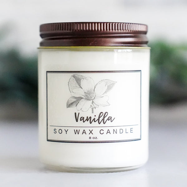 Balance and Uplift Essential Oil - 8oz Soy Wax Candle - Little Flower Soap Co