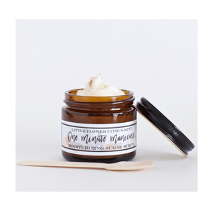 Citrus Mint Sugar Scrub 2oz - Essential Oil One Minute Hand Treatment - Little Flower Soap Co