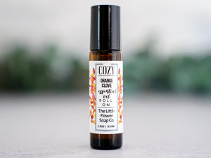 COZY - Orange Clove Essential Oil Roll - on Aromatherapy - Little Flower Soap Co
