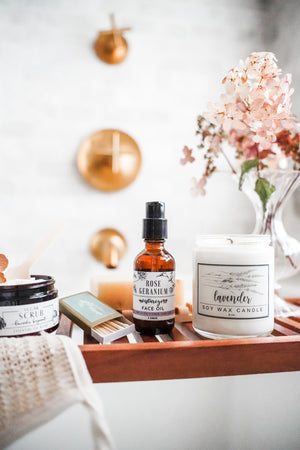 Face Serum - Geranium Face Oil for all skin types - Little Flower Soap Co