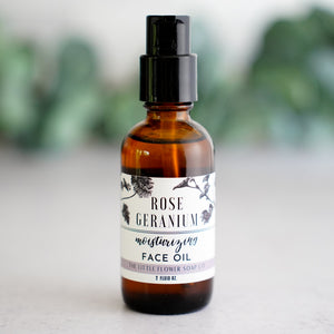 Face Serum - Geranium Face Oil for all skin types - Little Flower Soap Co