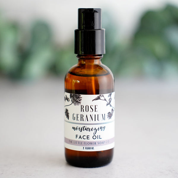 Face Serum - Geranium Face Oil for all skin types - Little Flower Soap Co