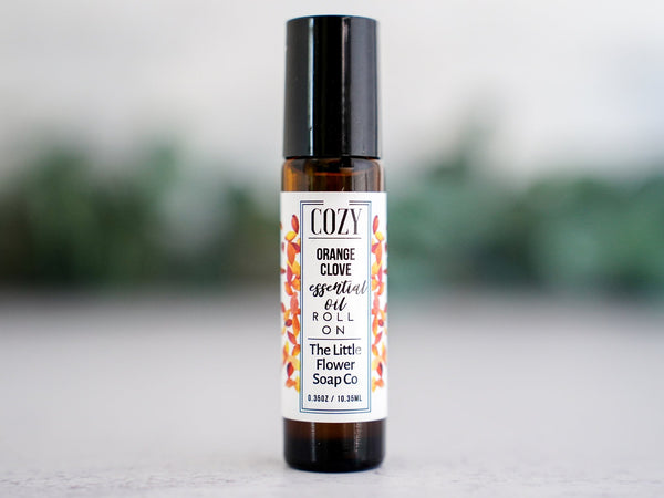 FOCUS - Rose Lemon Peppermint Essential Oil Roll - on Aromatherapy - Little Flower Soap Co