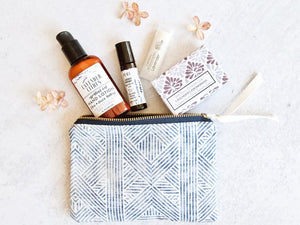 Gift Set - Canvas Makeup Bag - Little Flower Soap Co