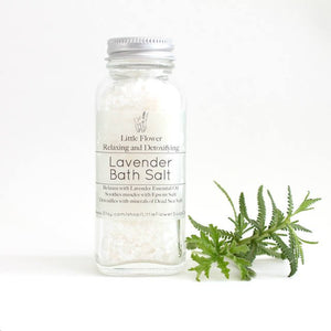 Lavender Citrus Bath Salt with Rose Petals - Little Flower Soap Co