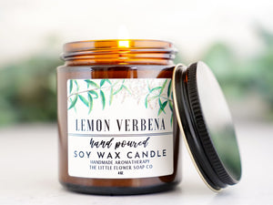 Lemon Verbena Hand Poured Candle - Little Flower Soap Co