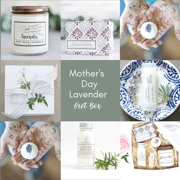 Luxury Lavender Gift Box - Handmade Aromatherapy Lavender Spa Gift Basket for Women - Little Flower Soap Co