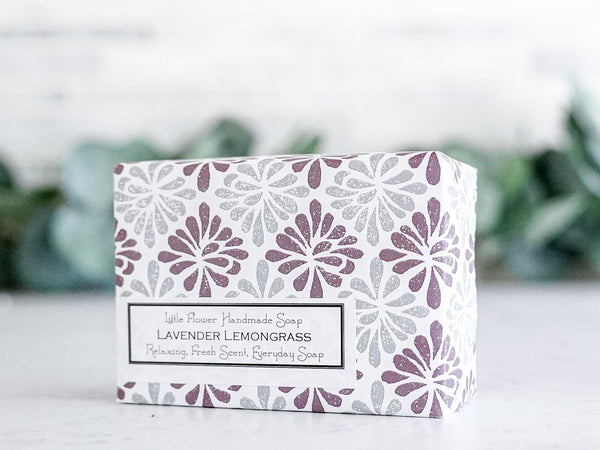 Luxury Lavender Gift Box - Handmade Aromatherapy Lavender Spa Gift Basket for Women - Little Flower Soap Co