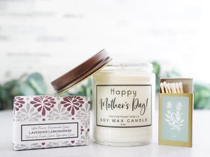 Mother's Day Candle and Soap Gift Set - Little Flower Soap Cocandlecortinafriend giftSpa Gift Box