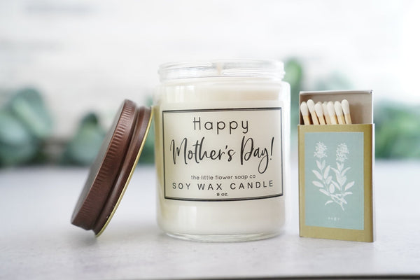 Mother's Day Candle and Soap Gift Set - Little Flower Soap Cocandlecortinafriend giftSpa Gift Box