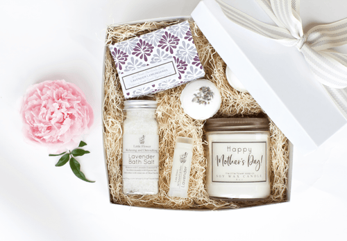 Mother's Day Relaxing Lavender Spa Gift Basket Little Flower