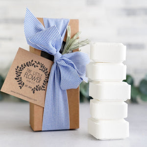 Shower Steamers Menthol Peppermint Essential Oil Gift set of 5 - Little Flower Soap Co