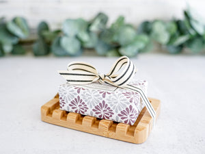 Simple Soap & Dish Gift Set - Bathroom Decor - Little Flower Soap Co