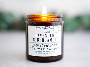 Suede and Hickory Hand Poured Candle - Little Flower Soap Co